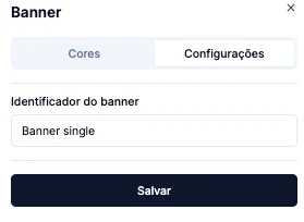 Campo Identificador do banner