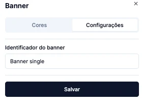 Campo Identificador do banner
