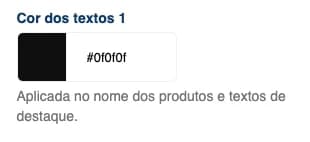 Cor dos textos 1