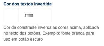 Cor dos textos invertida