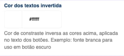 Cor dos textos invertida