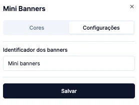 Campo Identificador dos banners em Mini Banners