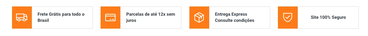 Tarja informativa com 4 avisos
