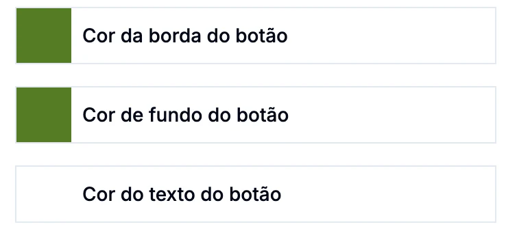 Campos de cor do botão de WhatsApp