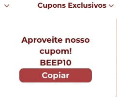 Cupom com o botão Copiar