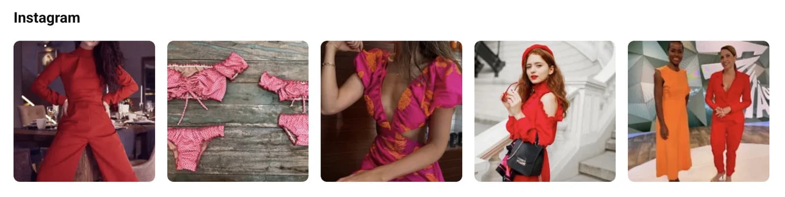 Feed do Instagram na loja