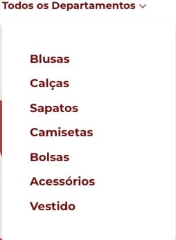 Lista aberta de Todos os Departamentos