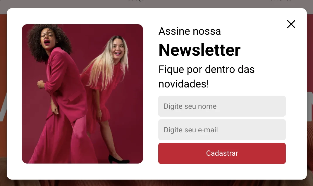 Pop-up de newsletter